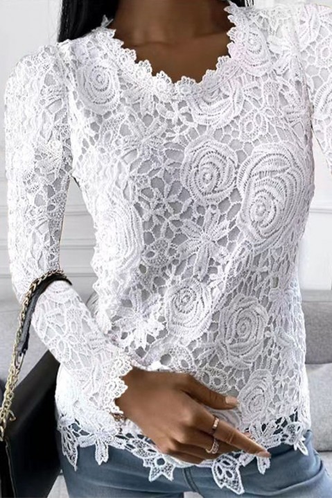 Дамска блуза ROXALA WHITE, Цвят: бял, IVET.BG - Твоят онлайн бутик.