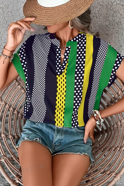Дамска блуза ZAREOLDA GREEN, Цвят: зелен, IVET.BG - Твоят онлайн бутик.