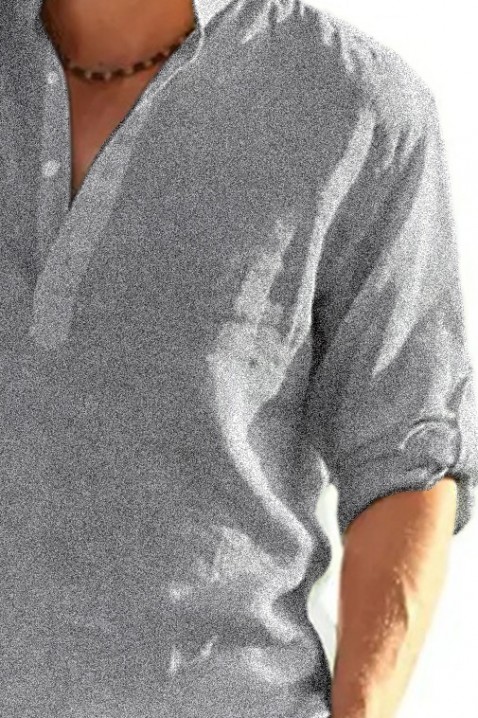 Мъжка риза RENFILDO GREY, Цвят: сив, IVET.BG - Твоят онлайн бутик.