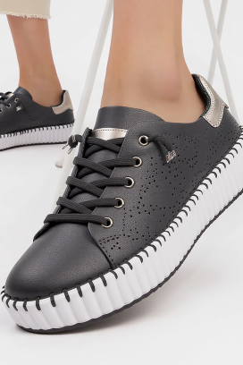 дамски кецове BLONENDA BLACK