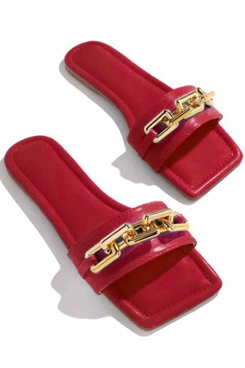 Дамски чехли DEVORTA RED, Цвят: червен, IVET.BG - Твоят онлайн бутик.