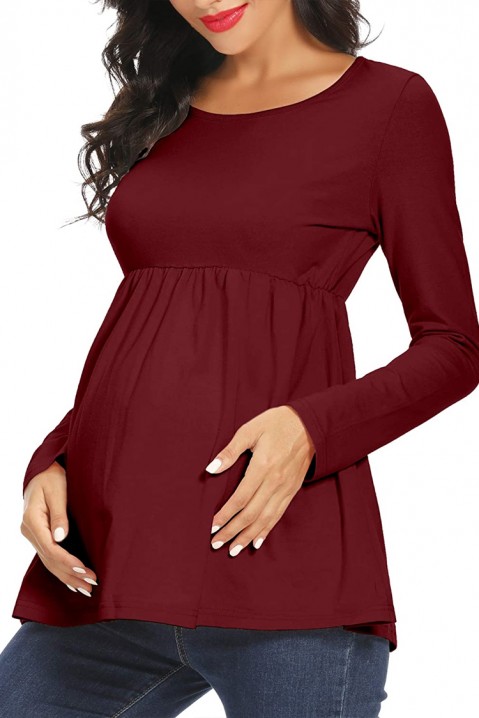 Блуза за бременни TAMARITA BORDO, Цвят: бордо, IVET.BG - Твоят онлайн бутик.
