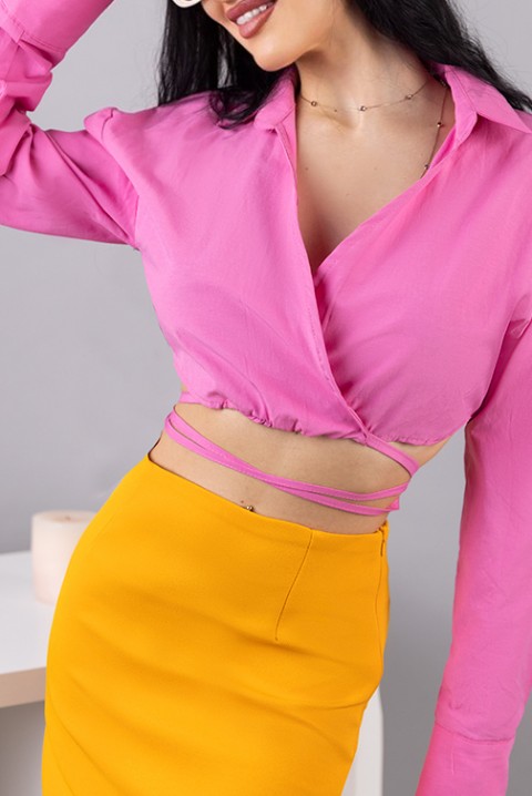 Дамска риза ZEDALA PINK, Цвят: розов, IVET.BG - Твоят онлайн бутик.
