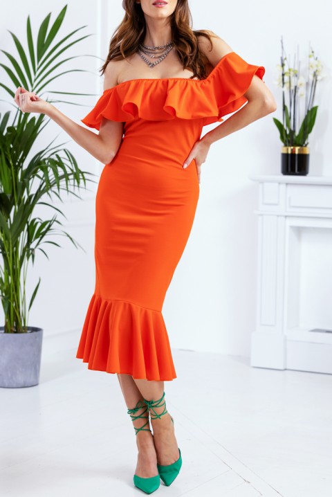 Рокля FONBOLA ORANGE, Цвят: оранжев, IVET.BG - Твоят онлайн бутик.