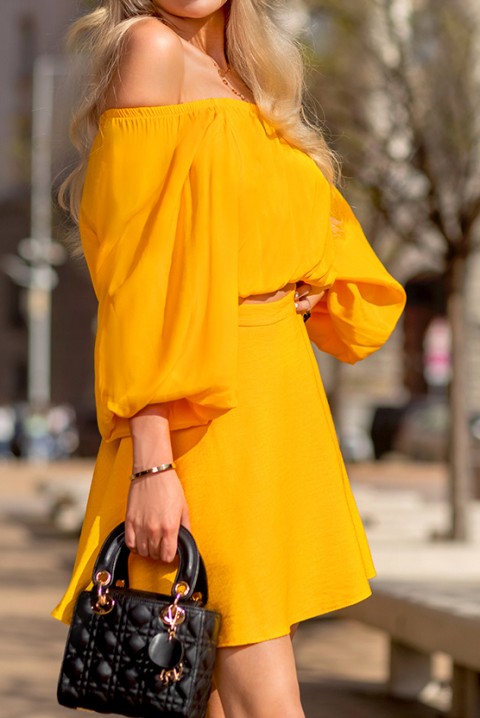 Пола MILENTINA YELLOW, Цвят: жълт, IVET.BG - Твоят онлайн бутик.