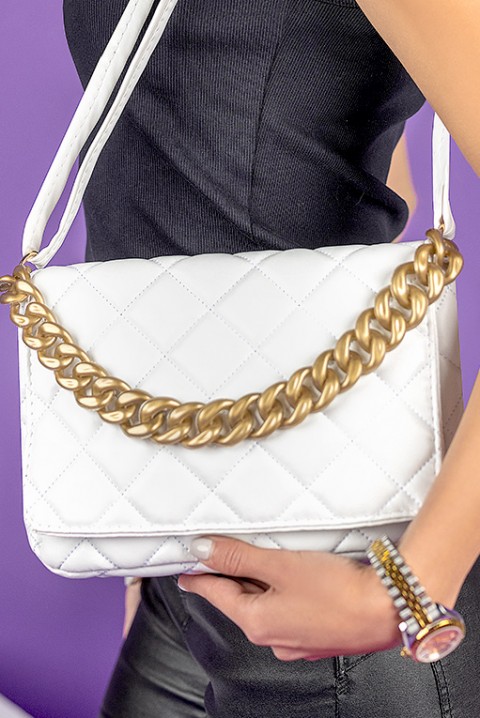 Дамска чанта HERMENA WHITE, Цвят: бял, IVET.BG - Твоят онлайн бутик.