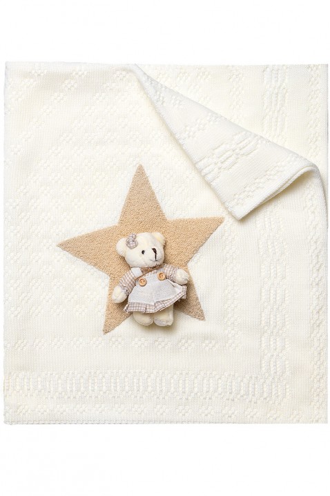 Бебешко одеяло BLANCHI 80x94 cm, Цвят: екрю, IVET.BG - Твоят онлайн бутик.