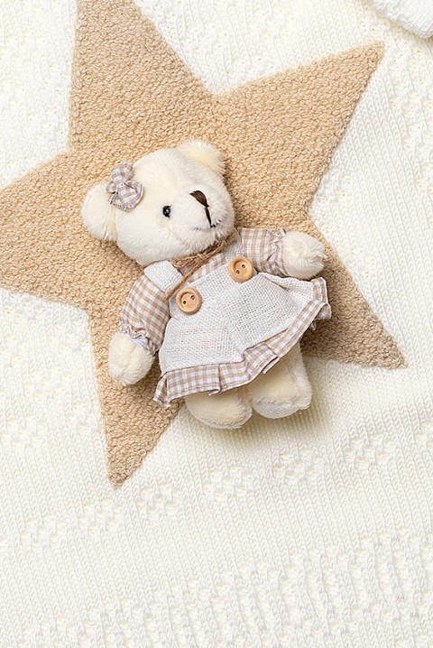 Бебешко одеяло BLANCHI 80x94 cm, Цвят: екрю, IVET.BG - Твоят онлайн бутик.
