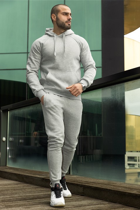 Мъжки спортен комплект LARENTO GREY, Цвят: сив, IVET.BG - Твоят онлайн бутик.