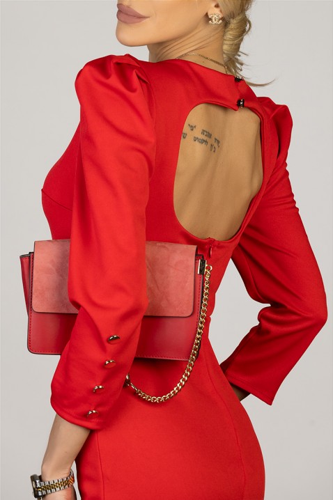 Рокля SABAKA RED, Цвят: червен, IVET.BG - Твоят онлайн бутик.
