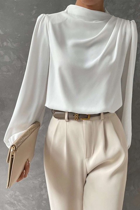 Дамска блуза KARBIDA, Цвят: бял, IVET.BG - Твоят онлайн бутик.