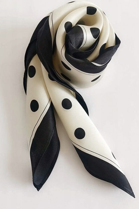 Фишу NIKOLSA 70x70 cm, Цвят: бял с черен, IVET.BG - Твоят онлайн бутик.