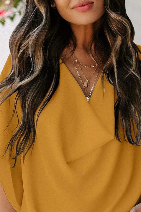 Дамска блуза KOLERMA MUSTARD, Цвят: горчица, IVET.BG - Твоят онлайн бутик.