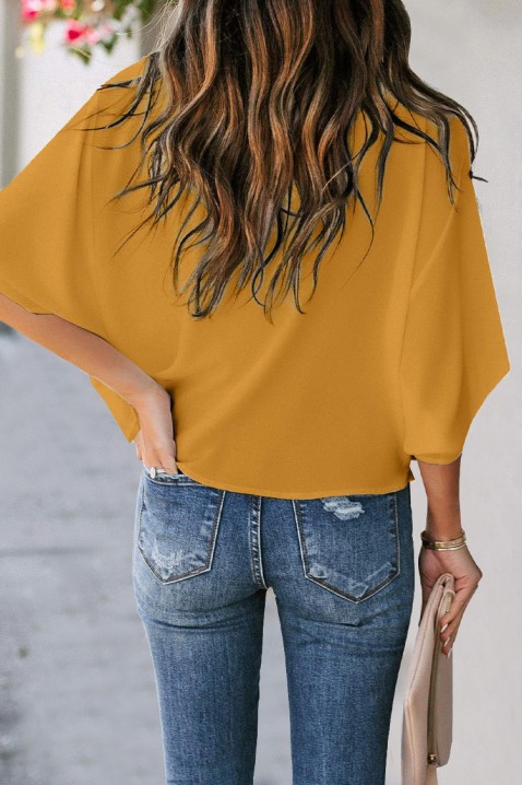 Дамска блуза KOLERMA MUSTARD, Цвят: горчица, IVET.BG - Твоят онлайн бутик.
