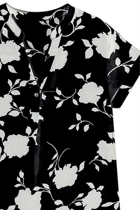 Дамска блуза RAVORSA BLACK, Цвят: черен с бял, IVET.BG - Твоят онлайн бутик.