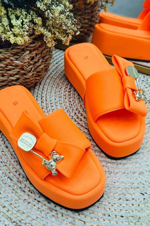 Дамски чехли PATREA ORANGE, Цвят: оранжев, IVET.BG - Твоят онлайн бутик.