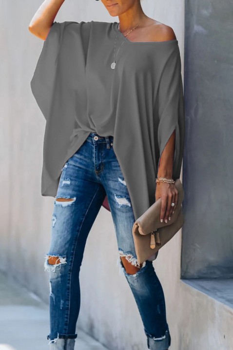 Дамска блуза ABIMELA GREY, Цвят: сив, IVET.BG - Твоят онлайн бутик.