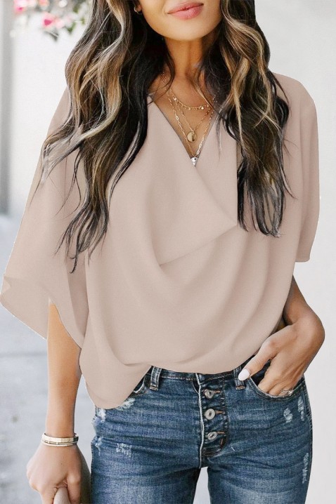 Дамска блуза KOLERMA BEIGE, Цвят: беж, IVET.BG - Твоят онлайн бутик.
