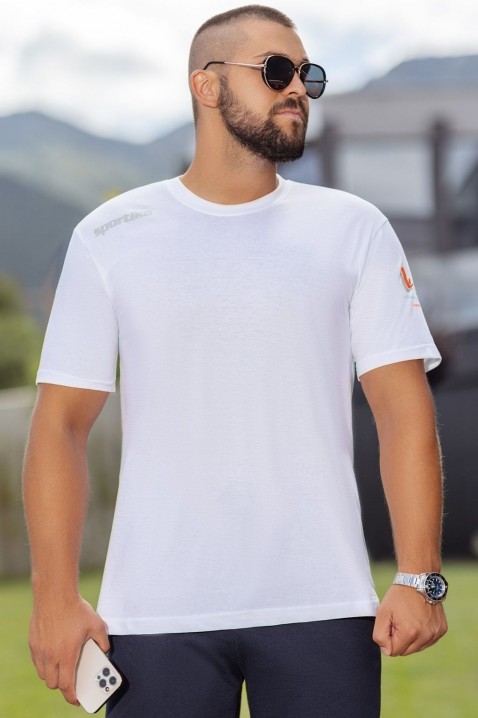 Мъжка тениска DOTENO WHITE, Цвят: бял, IVET.BG - Твоят онлайн бутик.