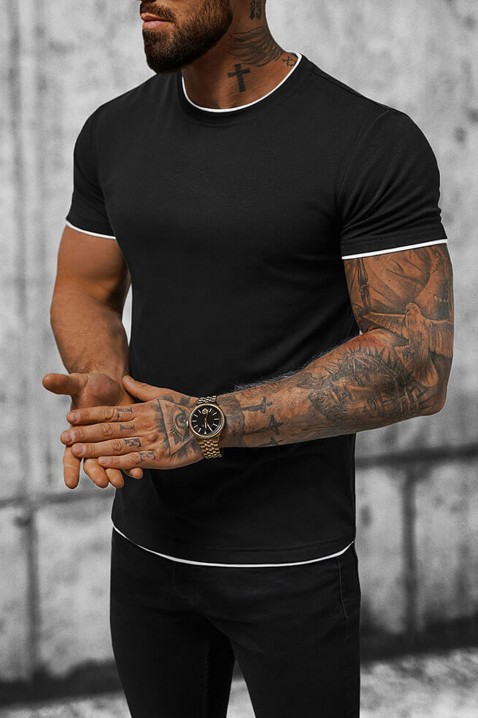 Мъжка тениска MAORESO BLACK, Цвят: черен, IVET.BG - Твоят онлайн бутик.