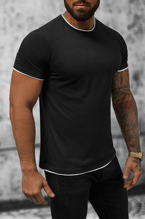 Мъжка тениска MAORESO BLACK, Цвят: черен, IVET.BG - Твоят онлайн бутик.