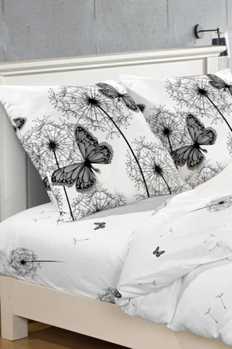Спален комплект SOMERGA 155 x 200 cm памучен сатен, Цвят: бял, IVET.BG - Твоят онлайн бутик.