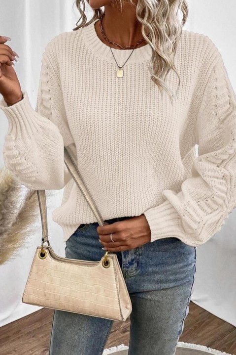 Пуловер RETILSA WHITE, Цвят: бял, IVET.BG - Твоят онлайн бутик.