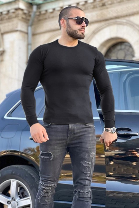 Мъжки пуловер RODOS BLACK, Цвят: черен, IVET.BG - Твоят онлайн бутик.