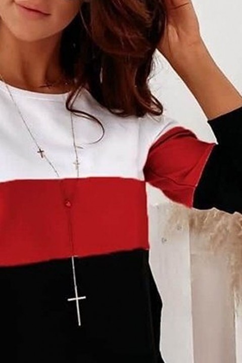 Дамска блуза GOMINHA RED, Цвят: многоцветен, IVET.BG - Твоят онлайн бутик.