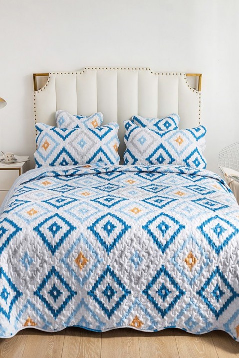Комплект покривало за легло BELINZA 220х240 cm, Цвят: син, IVET.BG - Твоят онлайн бутик.