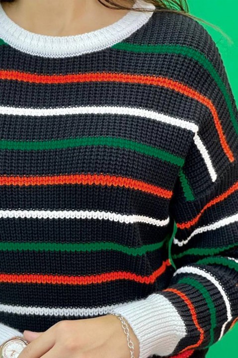 Пуловер DESVORA BLACK, Цвят: многоцветен, IVET.BG - Твоят онлайн бутик.
