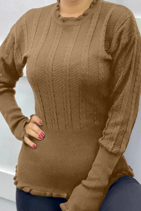 Пуловер ROBILMA BEIGE, Цвят: тъмнобежово, IVET.BG - Твоят онлайн бутик.