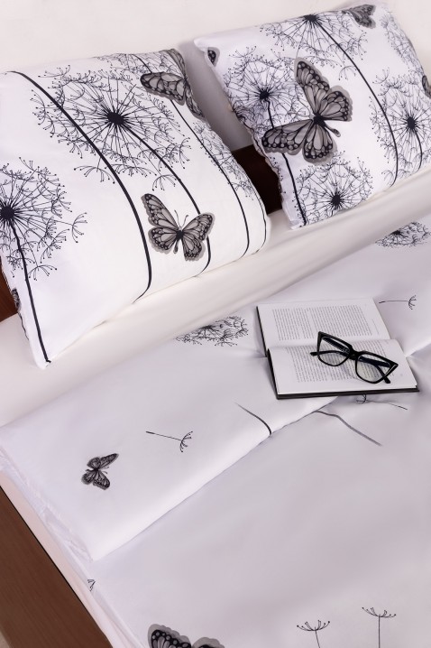 Спален комплект SOMERGA 155 x 200 cm памучен сатен, Цвят: бял, IVET.BG - Твоят онлайн бутик.