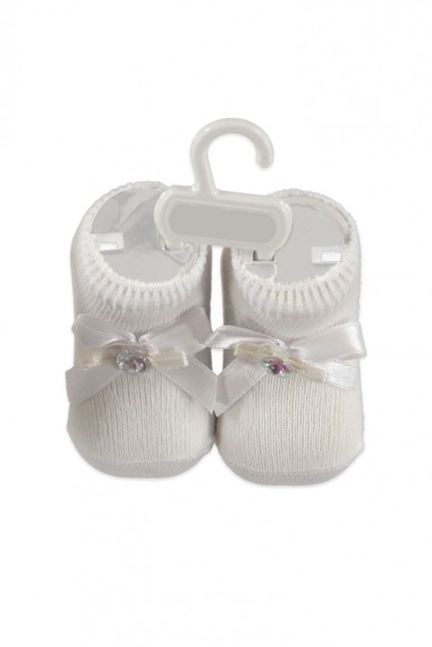 Бебешки чорапи BRALSI WHITE, Цвят: бял, IVET.BG - Твоят онлайн бутик.