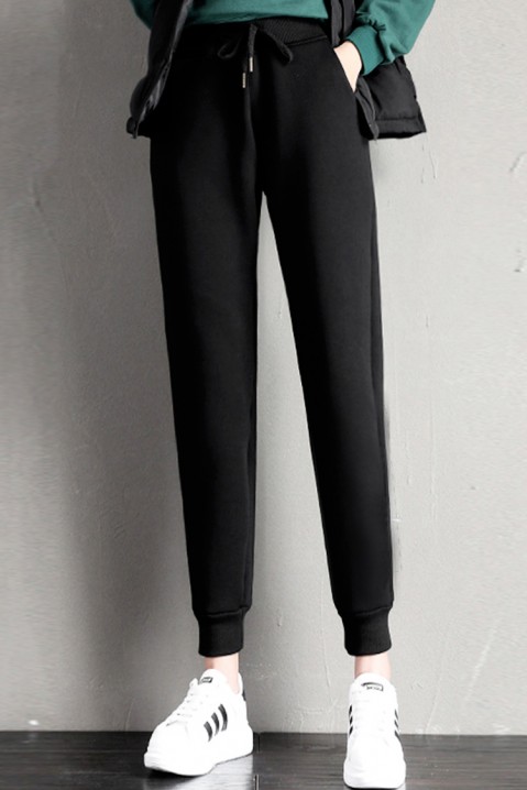 Панталон с полар MARILADA, Цвят: черен, IVET.BG - Твоят онлайн бутик.