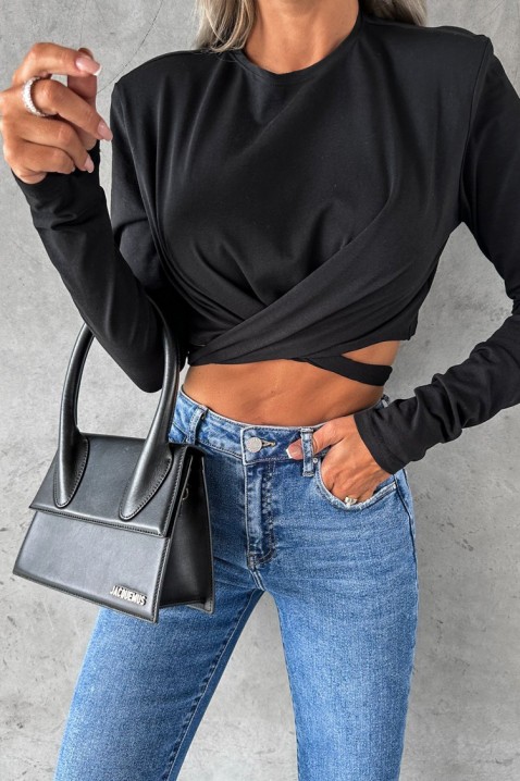 Дамска блуза MONIGA BLACK, Цвят: черен, IVET.BG - Твоят онлайн бутик.