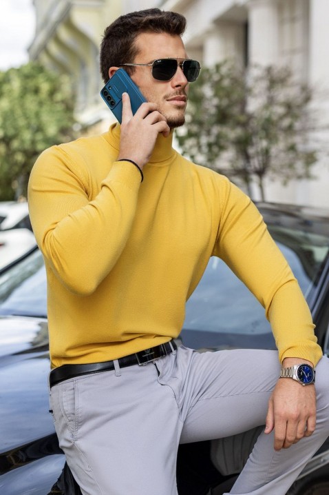 Мъжки пуловер NERINO YELLOW, Цвят: жълт, IVET.BG - Твоят онлайн бутик.