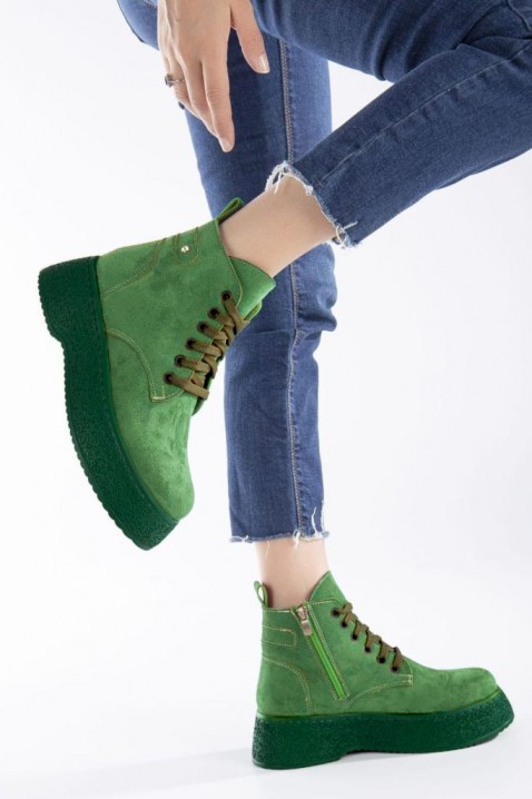 Дамски боти DAVENDA GREEN, Цвят: зелен, IVET.BG - Твоят онлайн бутик.