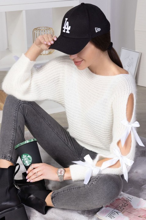 Пуловер HEMERHA WHITE, Цвят: бял, IVET.BG - Твоят онлайн бутик.