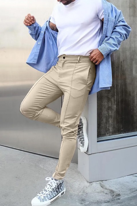 Мъжки панталон VOCO ECRU, Цвят: екрю, IVET.BG - Твоят онлайн бутик.