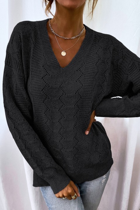 Пуловер MENARELA BLACK, Цвят: черен, IVET.BG - Твоят онлайн бутик.
