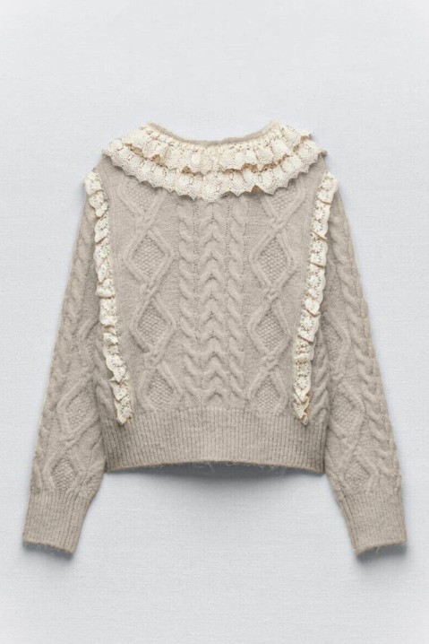 Пуловер GARMESA, Цвят: беж, IVET.BG - Твоят онлайн бутик.