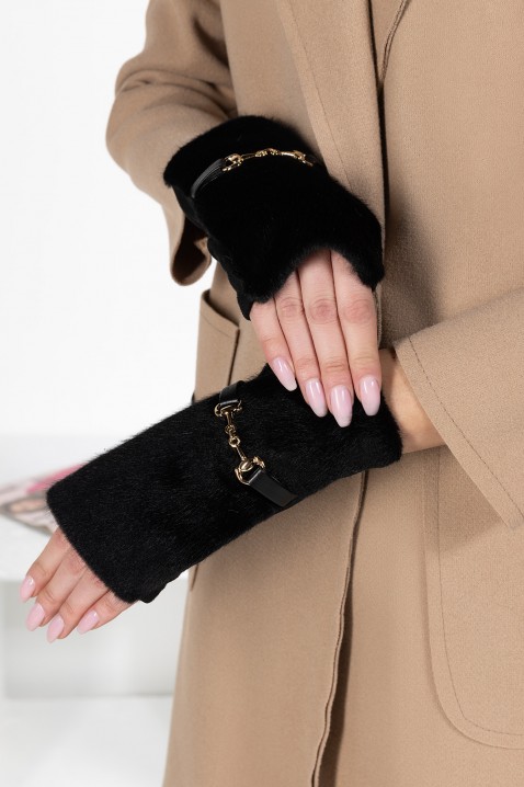 Дамски ръкавици GAMELIA BLACK, Цвят: черен, IVET.BG - Твоят онлайн бутик.