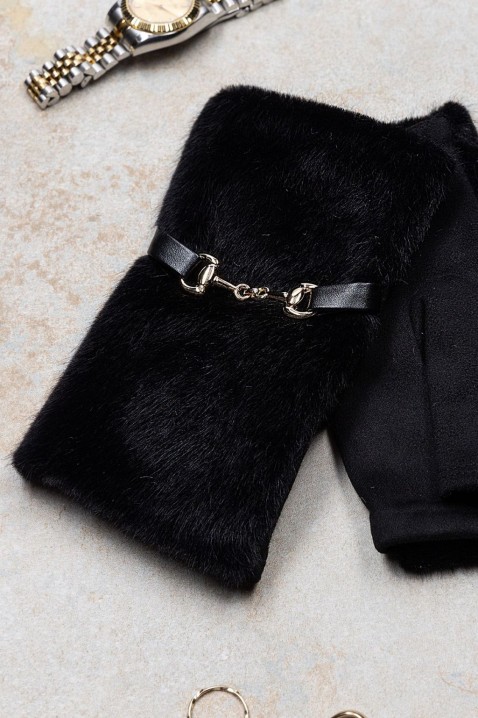 Дамски ръкавици GAMELIA BLACK, Цвят: черен, IVET.BG - Твоят онлайн бутик.