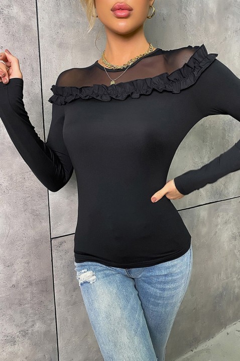 Дамска блуза BROMELSA, Цвят: черен, IVET.BG - Твоят онлайн бутик.