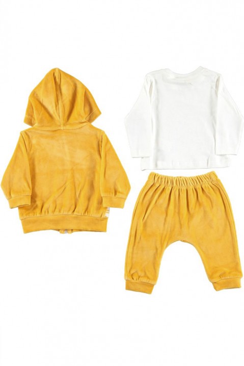 Комплект за момче от три части SEMONSI, Цвят: жълт с бял, IVET.BG - Твоят онлайн бутик.