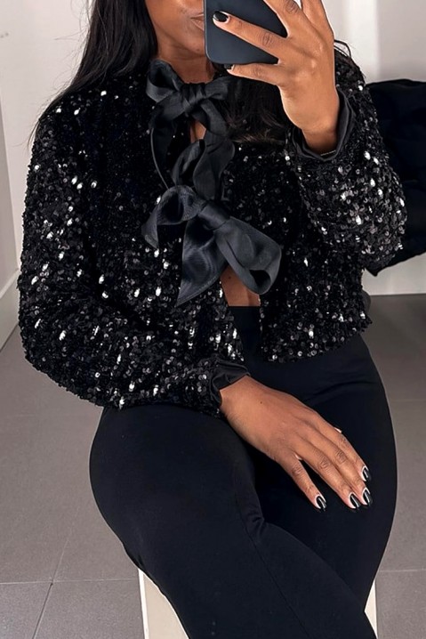 Дамска блуза LONDIRA BLACK, Цвят: черен, IVET.BG - Твоят онлайн бутик.