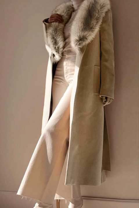 Палто OVERSINA BEIGE, Цвят: беж, IVET.BG - Твоят онлайн бутик.