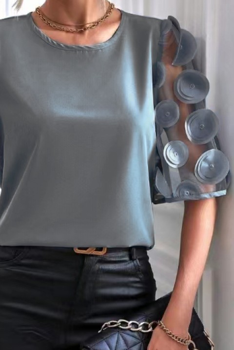Дамска блуза LOSELINA GREY, Цвят: сив, IVET.BG - Твоят онлайн бутик.