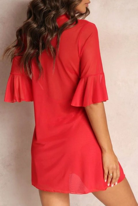 Комплект нощница с халат SELIGANA RED, Цвят: червен, IVET.BG - Твоят онлайн бутик.